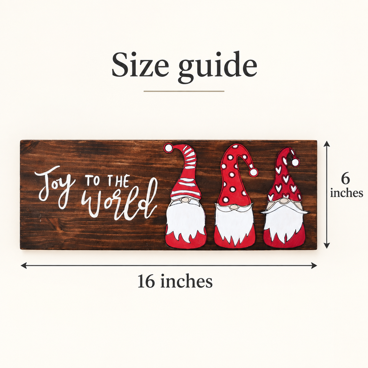 Joy to the World – Christmas Gnomes Wall Sign