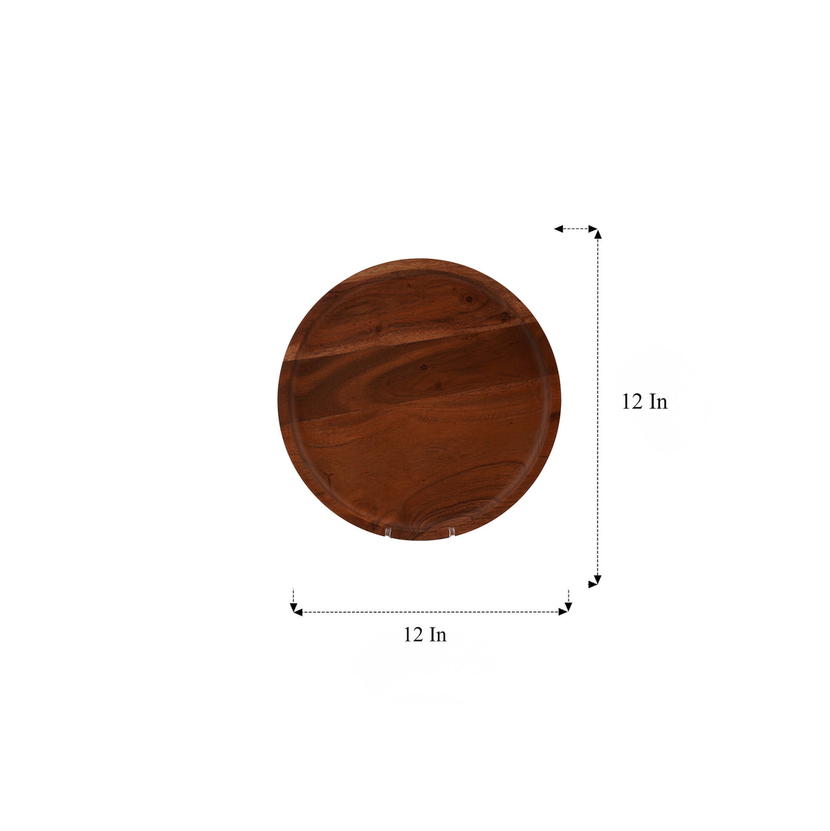 Large Round Acacia Wood Charger Plate for Serving