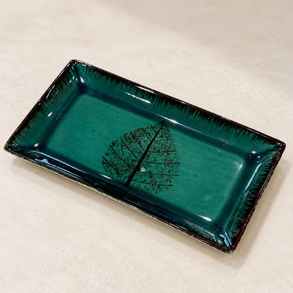 Waypoint Emerald Leaf Rectangular Platter