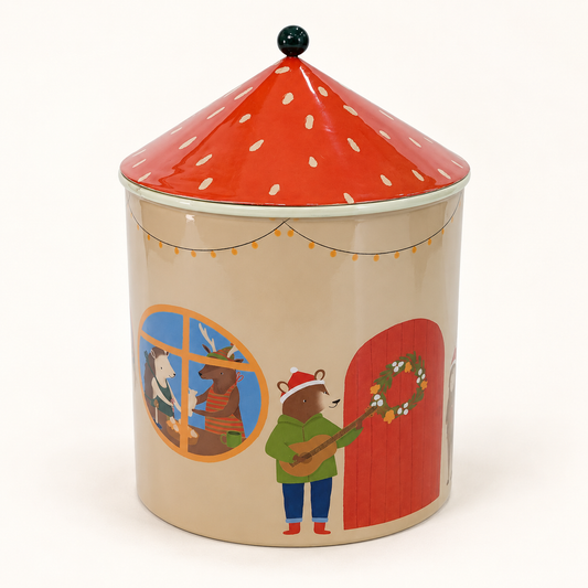 Christmas Woodland Iron Canister