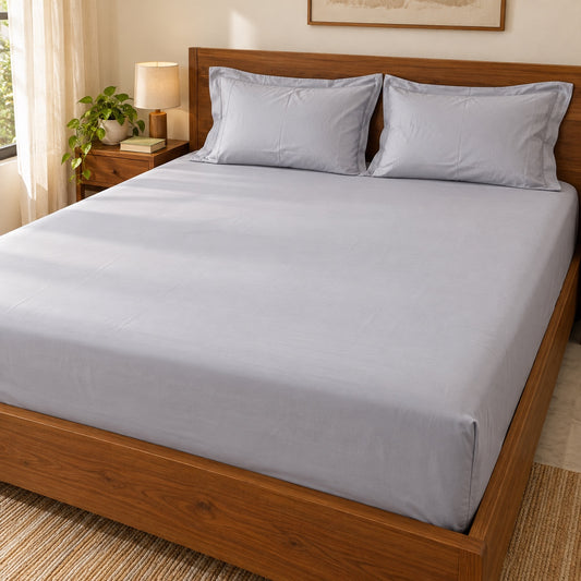 Waypoint Silver Mist 300 TC Pure Cotton King Bedsheet Set