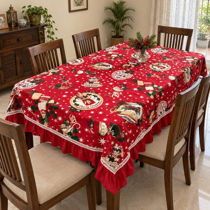 Waypoint Christmas Feast Red Tablecloth – Lace & Frill