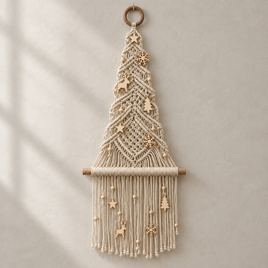 Macramé Christmas Tree Wall Hanging