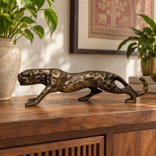 Waypoint Prowling Leopard Aluminium Sculpture