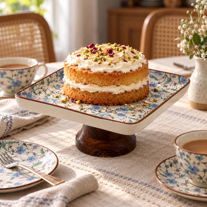 Waypoint Blue Meadow Square Cake Stand