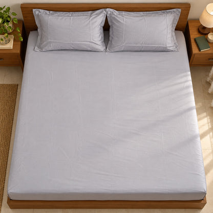 Waypoint Silver Mist 300 TC Pure Cotton King Bedsheet Set