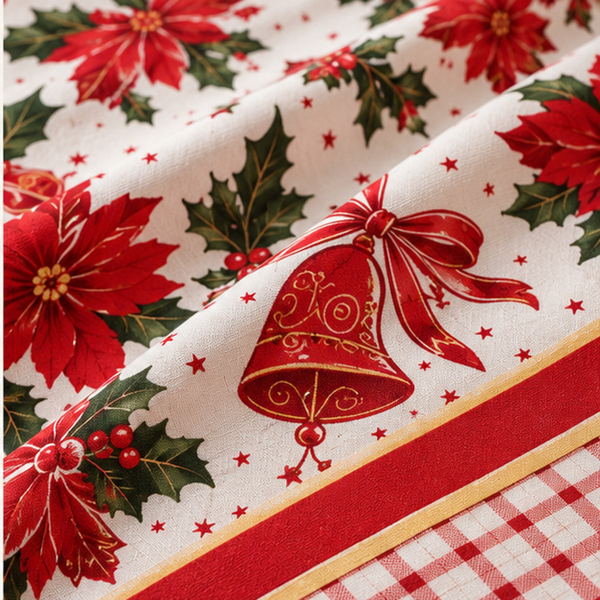 Holly Bells Christmas Bedsheet