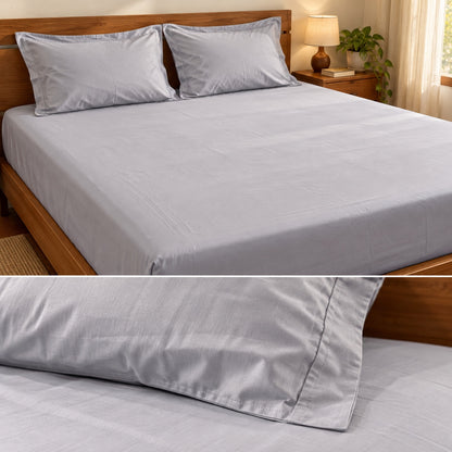 Waypoint Silver Mist 300 TC Pure Cotton King Bedsheet Set