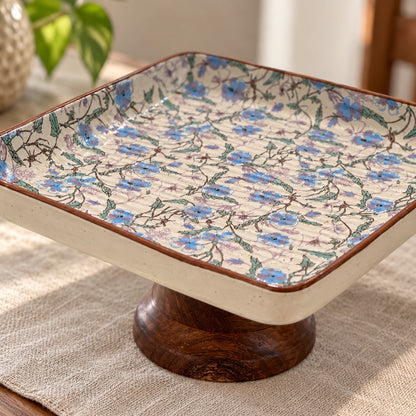 Waypoint Blue Meadow Square Cake Stand