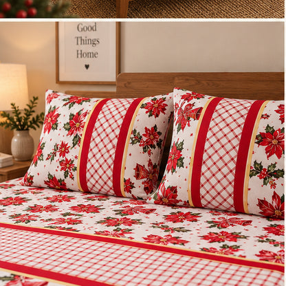 Holly Bells Christmas Bedsheet