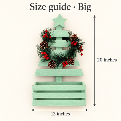 Mint Christmas Star Basket Frame – Big