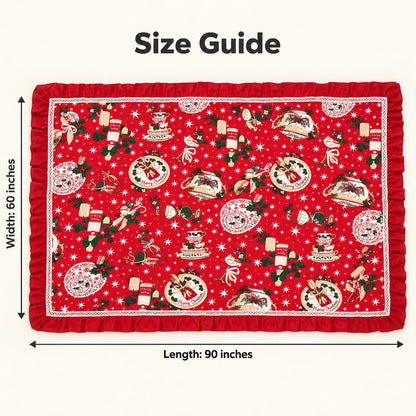 Waypoint Christmas Feast Red Tablecloth – Lace & Frill