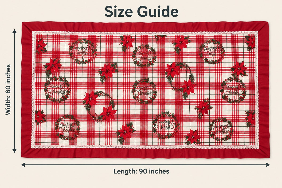Waypoint Christmas Tartan & Wreath Tablecloth – Lace & Frill