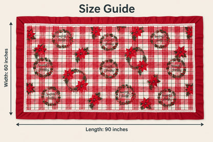 Waypoint Christmas Tartan & Wreath Tablecloth – Lace & Frill