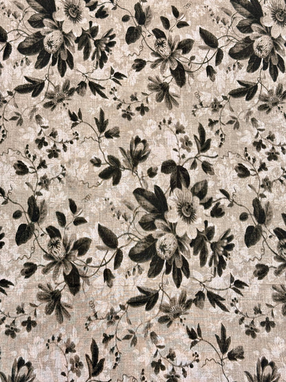 Waypoint Noir Bloom Cotton Bedsheet – Botanical Vine Design