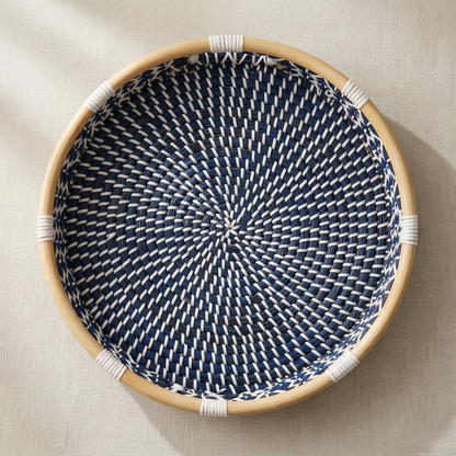 Round Basket Blue - Large