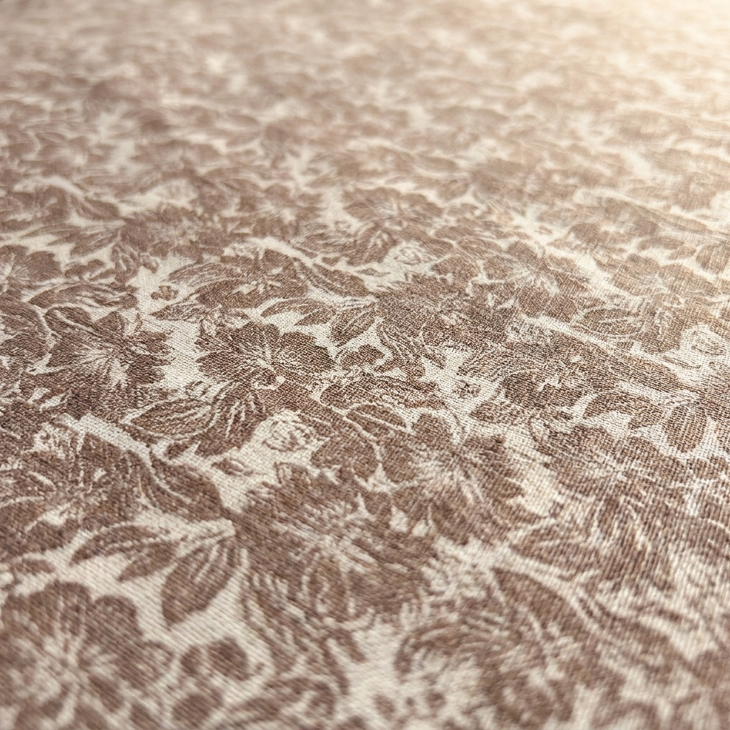 Waypoint Mocha Botanical Cotton Bedsheet – Leaf Print Design