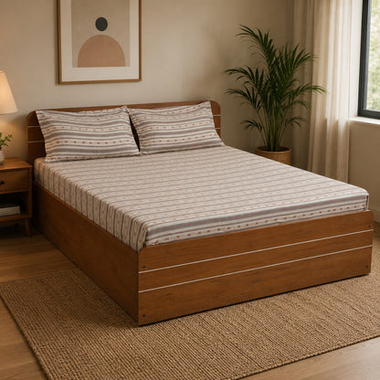 Waypoint 100% Cotton Traditional Strips King-Size Bed Sheet