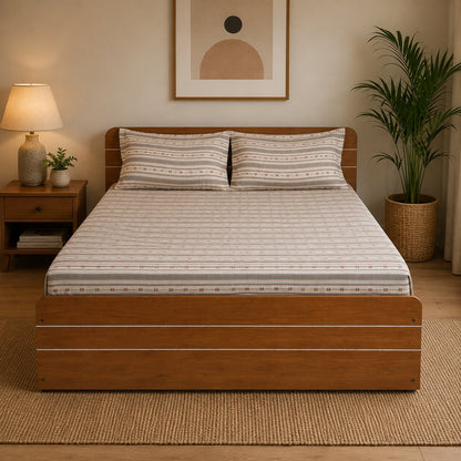 Waypoint 100% Cotton Traditional Strips King-Size Bed Sheet