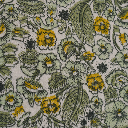 Waypoint 100% Cotton Green Tradi Bed Sheet Set with Floral Print
