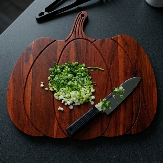 Waypoint Pumpkin Cutting Board - Festive Acacia Wood Serving Board