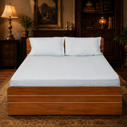 Waypoint Blue Special Cotton Bed Sheet Set with Matching Pillowcases