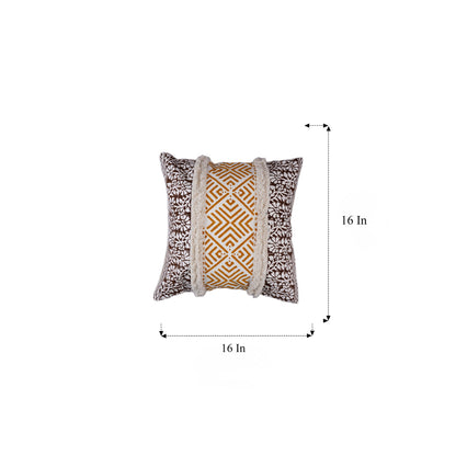 Waypoint Cotton Floral Cushion Cover - Hand-Printed Design