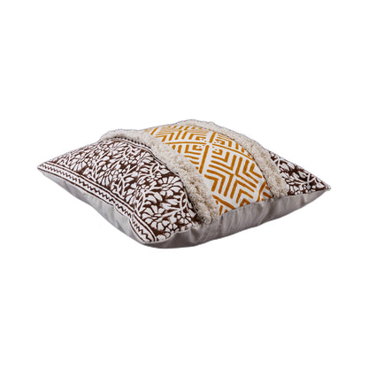 Waypoint Cotton Floral Cushion Cover - Hand-Printed Design