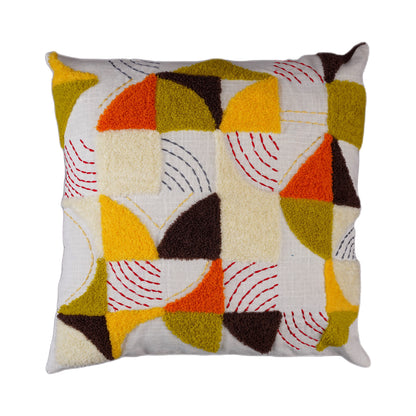 Waypoint Retro-Inspired Geometric Cushion Cover - Bold Design