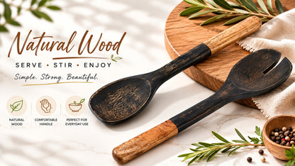 Waypoint Artisan Mango Wood Salad Serving Set - Two-Piece