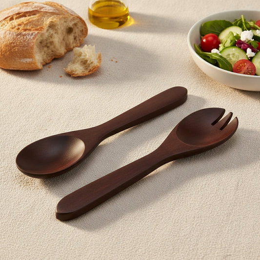 Waypoint Artisan Mango Wood Salad Serving Set - Vibrant Design