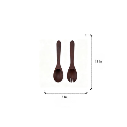 Waypoint Artisan Mango Wood Salad Serving Set - Vibrant Design