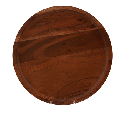 Large Round Acacia Wood Charger Plate for Serving