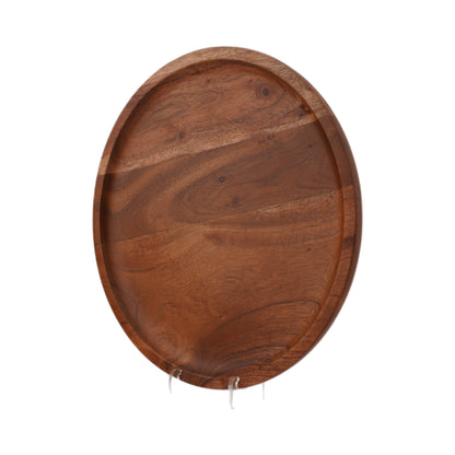 Large Round Acacia Wood Charger Plate for Serving