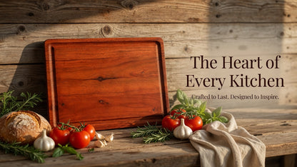 Large Chopping Board - Acacia Wood, Essential for Food Preparation