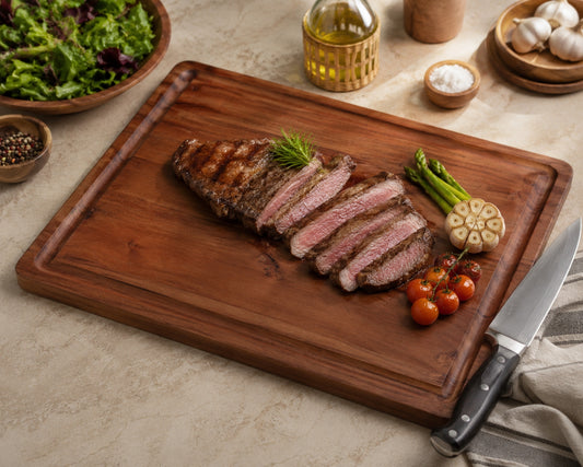 Large Chopping Board - Acacia Wood, Essential for Food Preparation