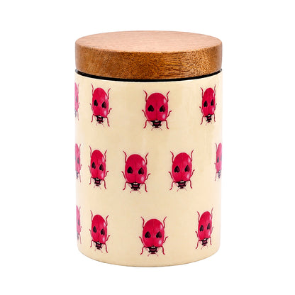 Printed Wooden Canister - Stylish Storage for Your Kitchen Essentials