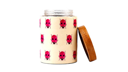 Printed Wooden Canister - Stylish Storage for Your Kitchen Essentials