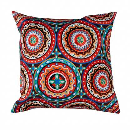 Quilted Cotton Cover with Bold Mandala Print