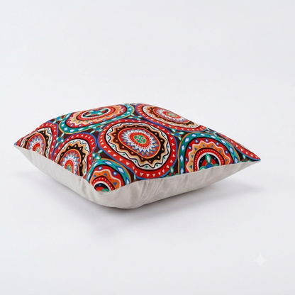 Quilted Cotton Cover with Bold Mandala Print