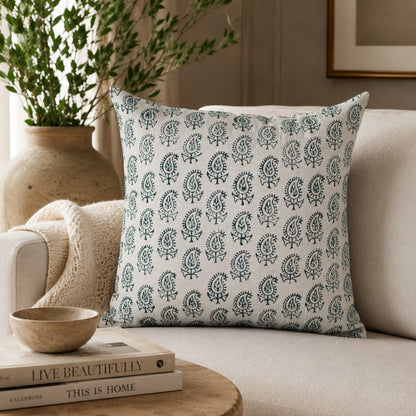 WAYPOINT 100% Cotton Cushion Cover with 3D Tufted Daisy Floral Design