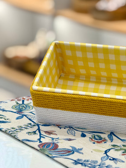 White and Yellow Basket