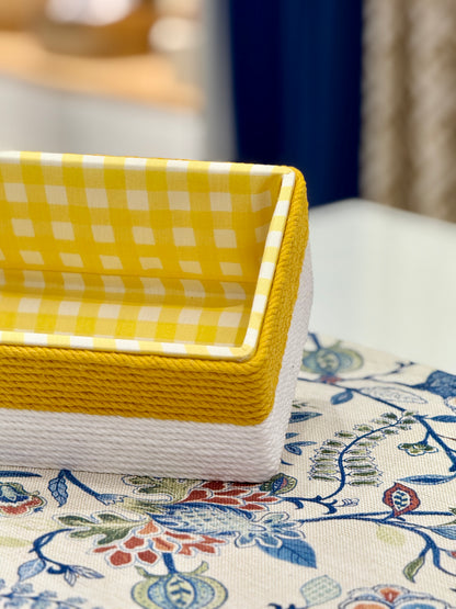 White and Yellow Basket