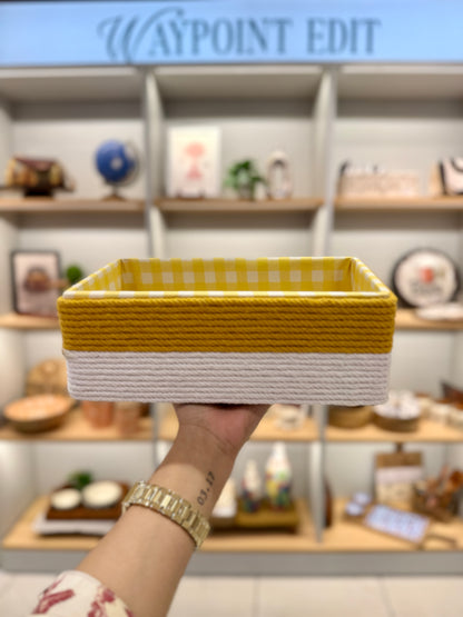 White and Yellow Basket