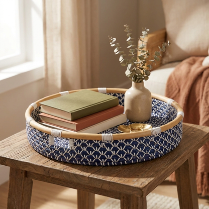 Round Basket Blue - Large