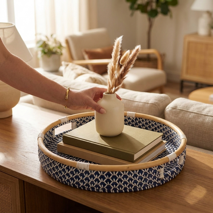 Round Basket Blue - Large