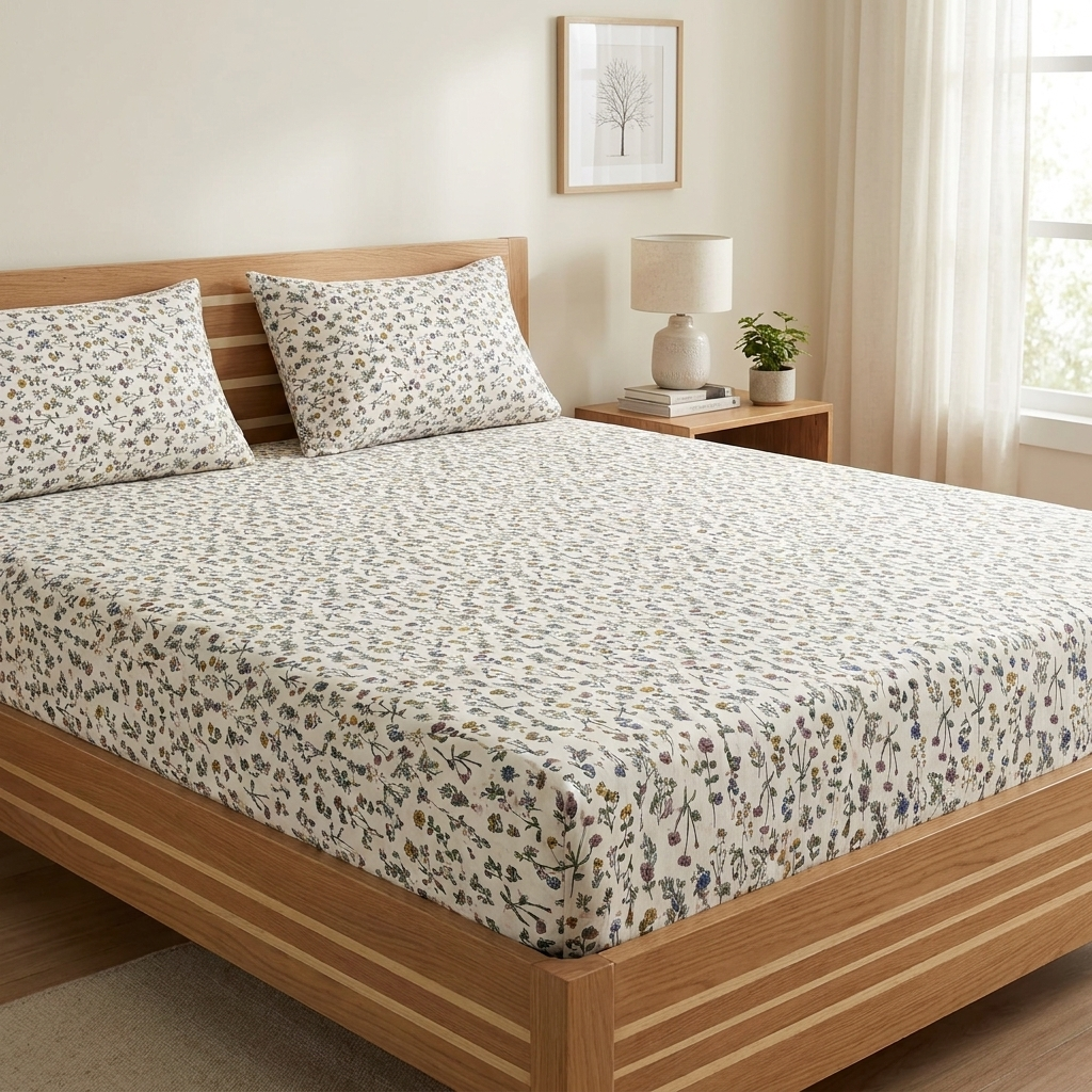 Waypoint Wildflower Meadow Cotton Bedsheet - Ditsy Floral Design