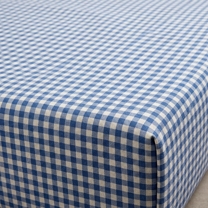 Waypoint Sky Check Cotton Bedsheet – Classic Gingham Design
