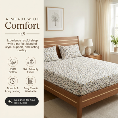 Waypoint Wildflower Meadow Cotton Bedsheet - Ditsy Floral Design