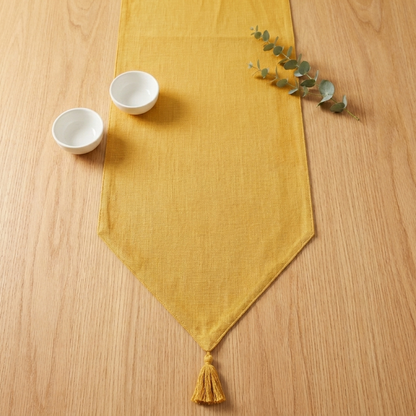 Waypoint Mustard Slub Cotton Table Runner